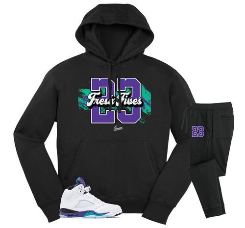 Retro 5 Grapes Fresh Fives Hoodie Jogger Set