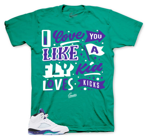 Retro 5 Grape Love Kicks Shirt