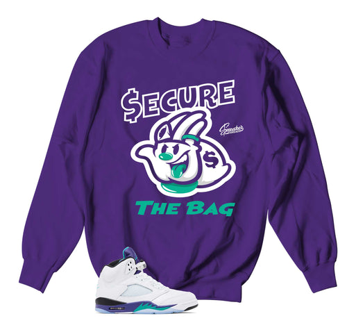 Retro 5 Grape Secure The Bag Sweater