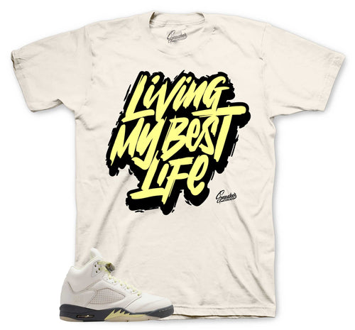 Retro 5 Luminous Green Living Life Shirt