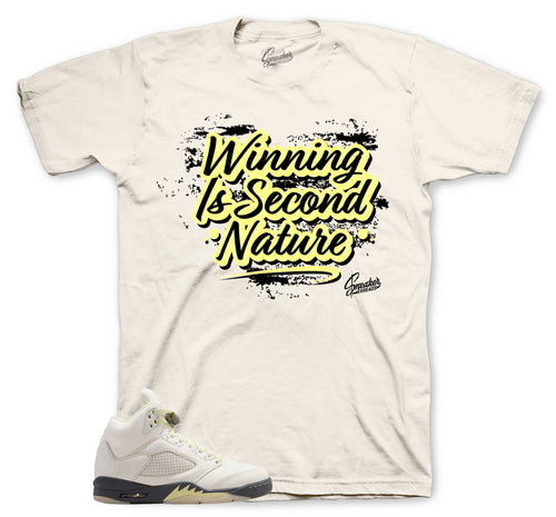 Retro 5 Luminous Green Second Nature Shirt