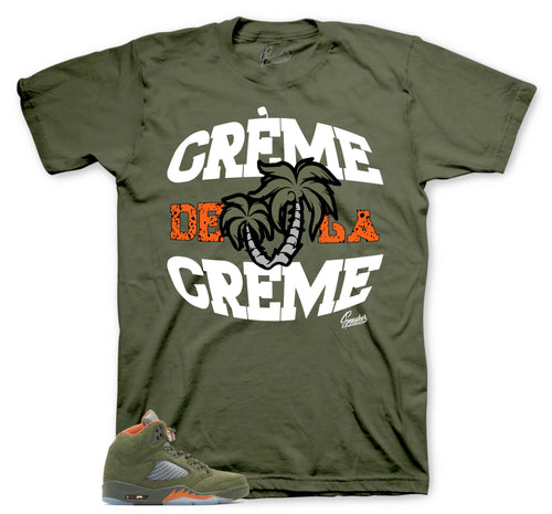 Retro 5 Olive Creme Shirt
