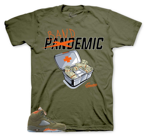 Retro 5 Olive Bandemic Shirt
