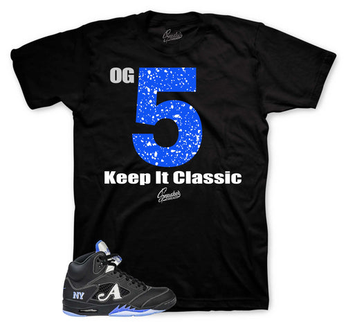 Retro 5 Racer Blue Keep It Classic Shirt