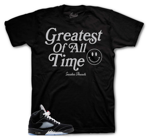 Retro 5 Black Metallic Goat Shirt