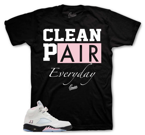 Retro 5 Soft Pink Clean Pair Shirt