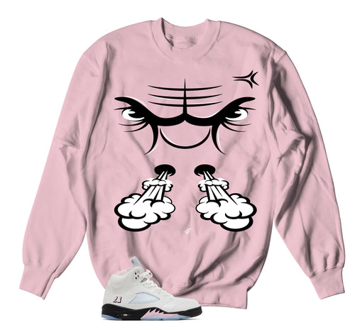 Retro 5 Soft Pink Raging Face Sweater