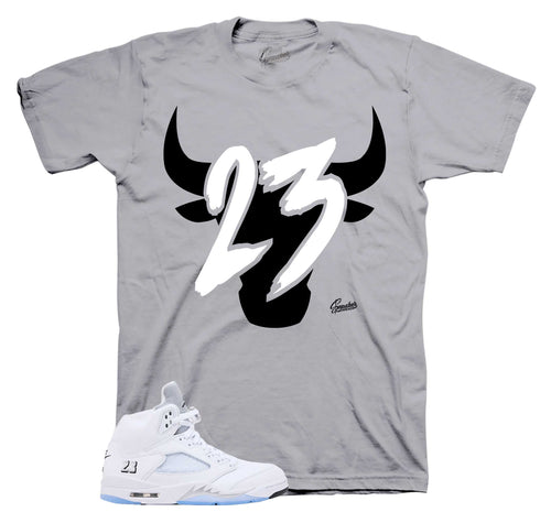 Retro 5 White Metallic Toro Shirt
