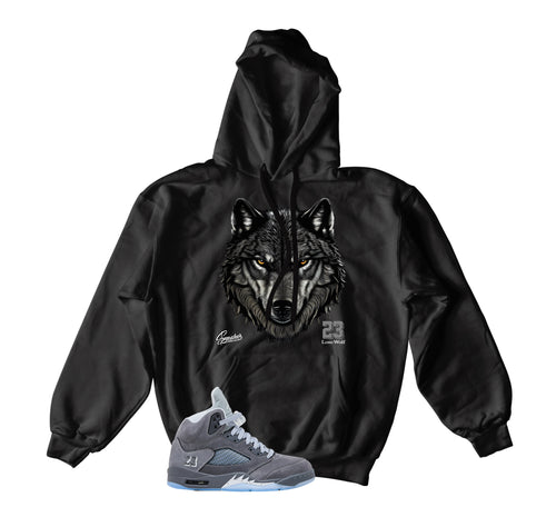 Retro 5 Wolf Grey Fearless Hoody