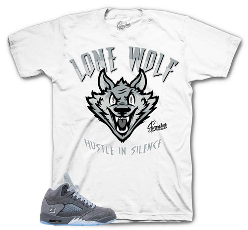 Retro 5 Wolf Grey Lone Wolf Shirt