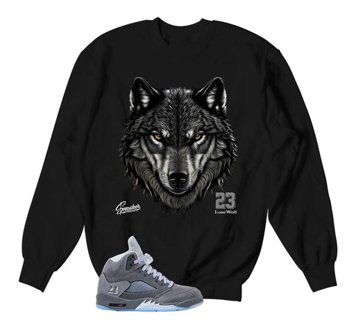 Retro 5 Wolf Grey Fearless Sweater