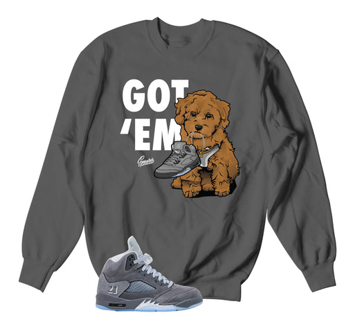 Retro 5 Wolf Grey Got Em Sweater