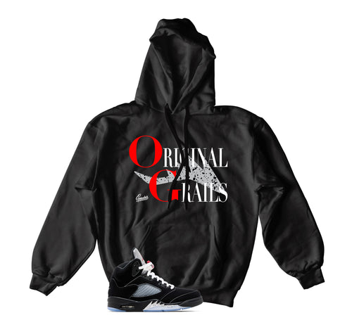 Retro 5 Black Metallic Grails Hoody