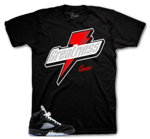 Retro 5 Black Metallic Greatness Shirt