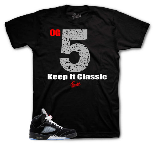 Retro 5 Black Metallic Keep It Classic Shirt