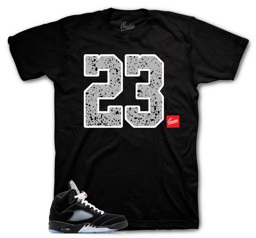 Retro 5 Black Metallic Two Three Shirt