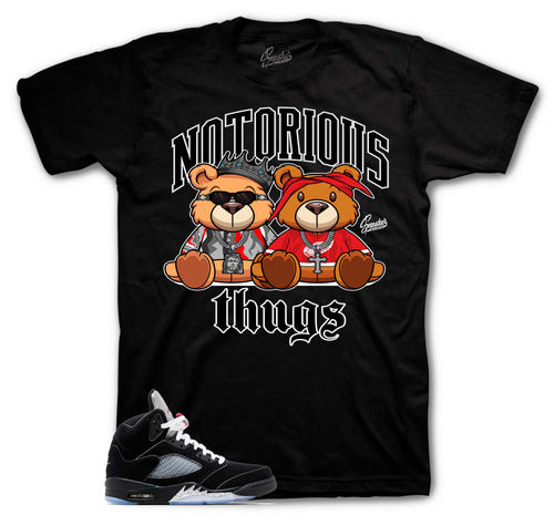Retro 5 Black Metallic Bears Shirt