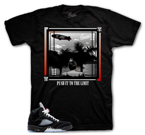 Retro 5 Black Metallic World Shirt