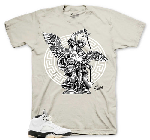 Retro 5 White Black Archangel Shirt