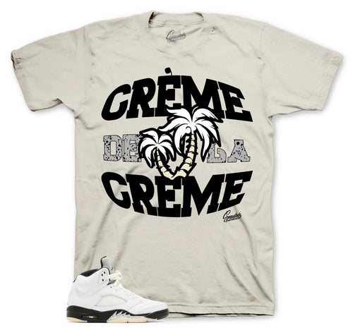 Retro 5 White Black Creme Shirt