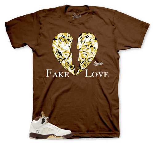Retro 5 Golden Ticket Fake Love Shirt