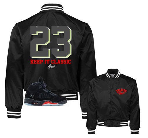 keep It Classic Satin Jacket | Jordan 5 Halloween