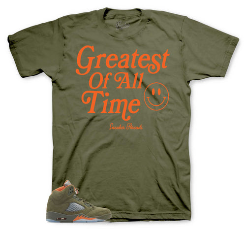 Retro 5 Olive Goat Shirt