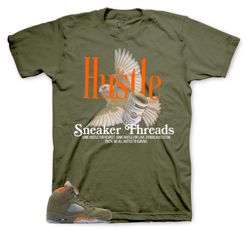 Retro 5 Olive Fly Hustle Shirt