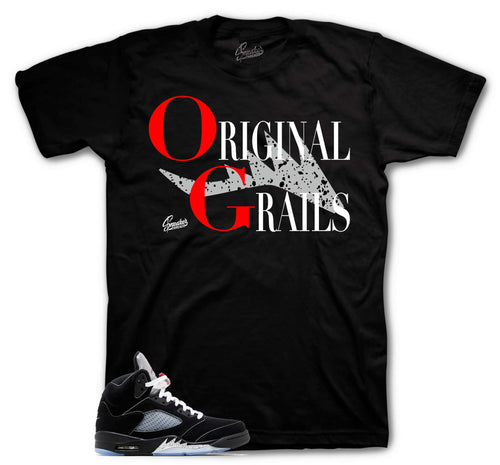 Retro 5 Black Metallic Grails Shirt