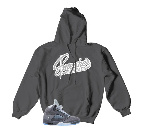 Retro 5 Wolf Grey Sneaker Threads Hoody