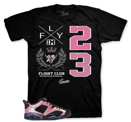 Retro 6 Low Desert Berry Flight Crest Shirt