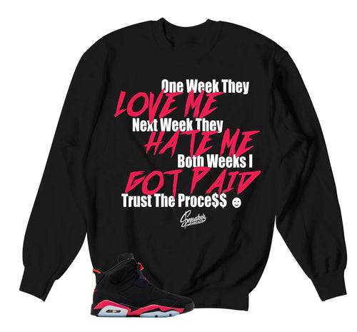 Retro 6 Infrared Trust The Process Sweater