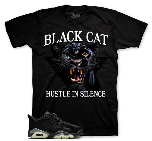 Retro 6 Low Blackout Hustle In Silence Shirt