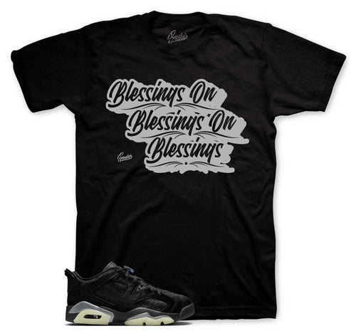 Retro 6 Low Blackout Blessings Shirt