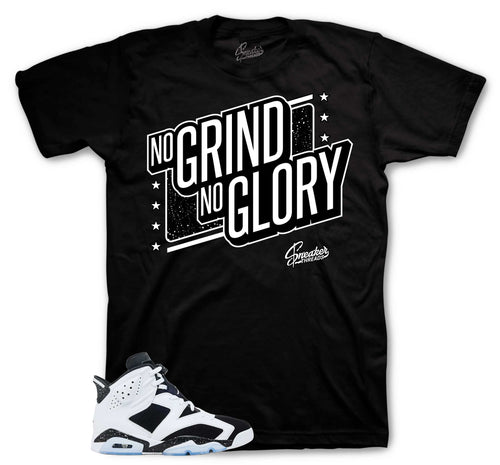 Retro 6 White Black No Grind No Glory Shirt