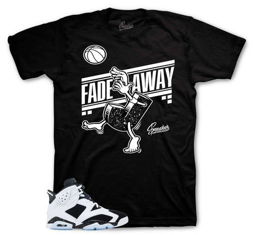 Retro 6 White Black Fade Away Shirt