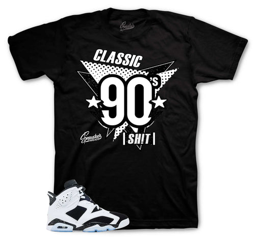 Retro 6 White Black Classic 90s Shirt
