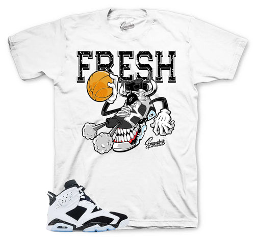 Retro 6 White Black Hustla Shirt