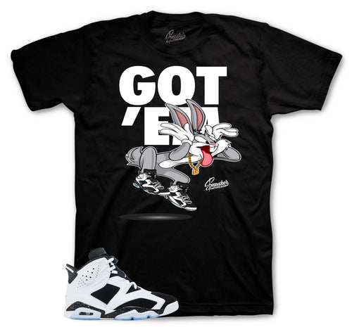Retro 6 White Black Copped Em Shirt