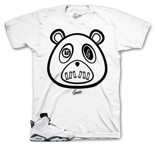 Retro 6 White Black ST Bear Shirt