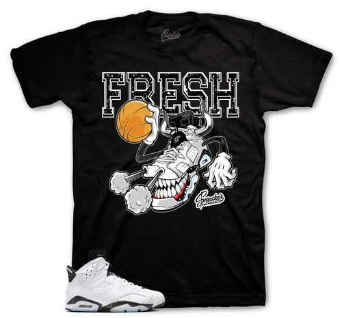 Retro 6 White Black Fly Kicks Shirt