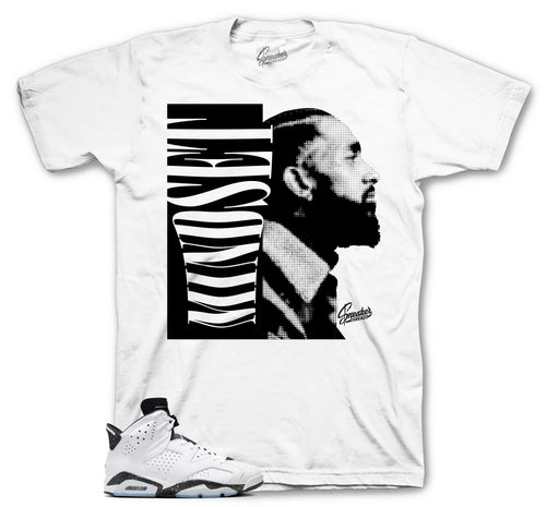 Retro 6 White Black Mindset Shirt