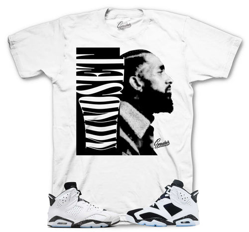 Retro 6 White Black Mindset Shirt