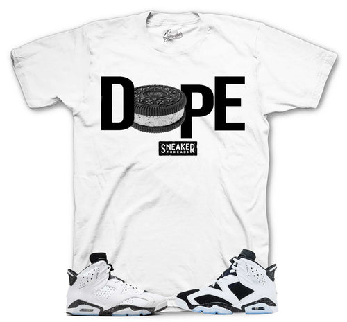Retro 6 White Black Addicted Shirt