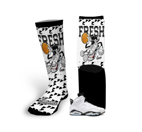 Retro 6 Reverse Oreo Fly Kicks Socks