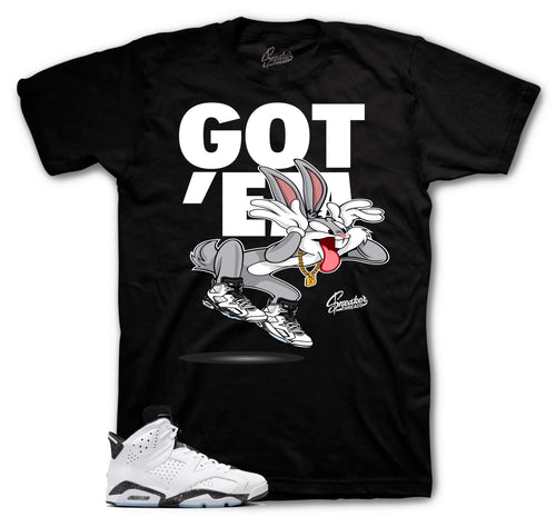 Retro 6 White Black Copped Em Shirt