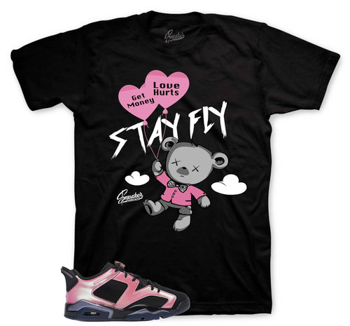 Retro 6 Low Desert Berry Money Over Love Shirt