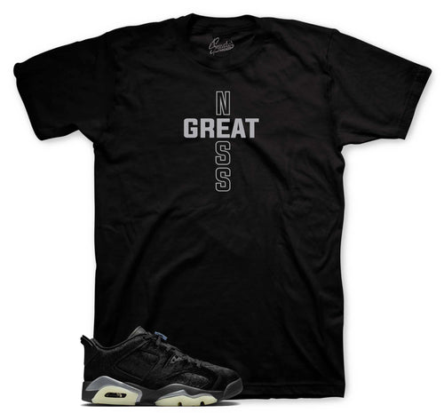 Retro 6 Low Blackout Greatness Cross Shirt