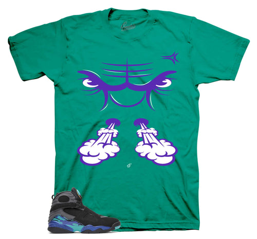 Retro 8 Aqua Raging Face Shirt