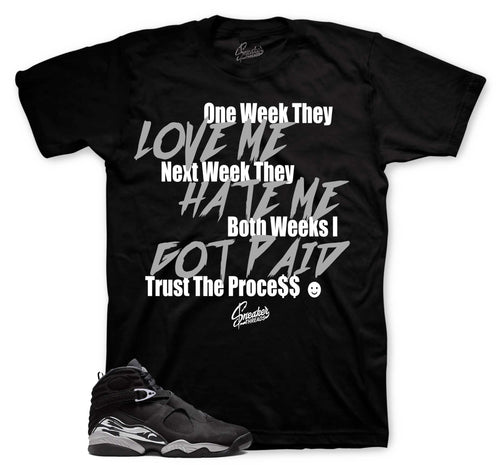 Retro 8 Chrome Trust The Process Shirt